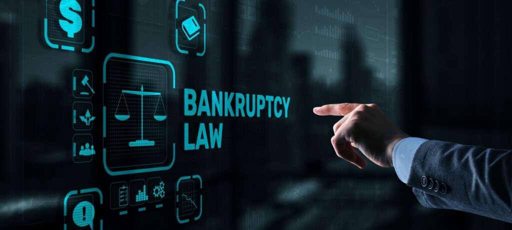 Finger pointing at Bankruptcy Law